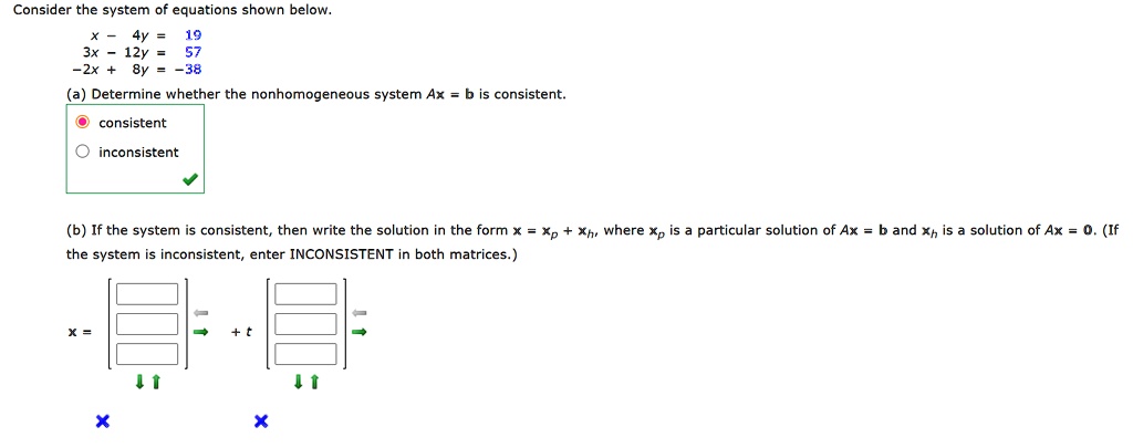 Consider The System Of Equations Shown Below 12y Determine Whether The ...