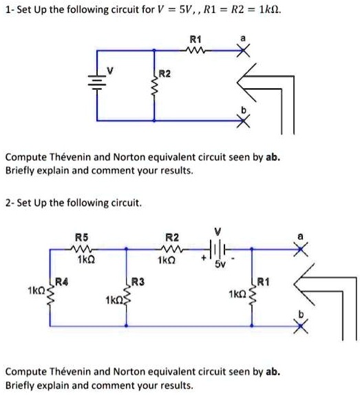 Troubleshooting Circuits R1 R2 R3 R4 1- Set up the following circuit for V = 5V, R1 = R2 = 1kΩ: R1 WM 32 ...