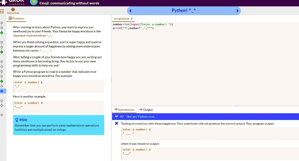 SOLVED: How do I fix this code so there isn't a space between ^? Emoji ...