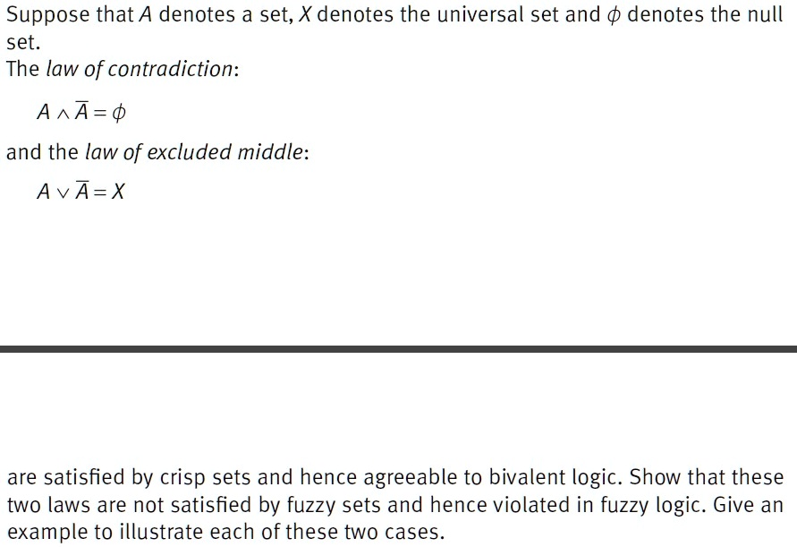 suppose that a denotes a set xdenotes the universal set and 