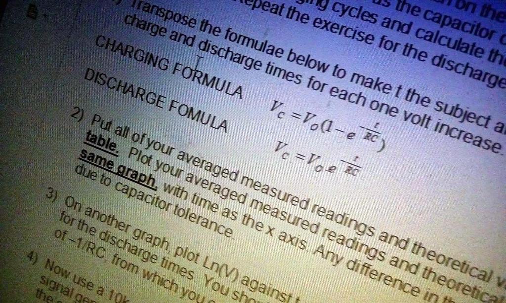 on the repeat the exercise for the discharge cycles and calculate th ...