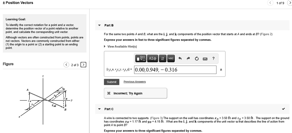 SOLVED: Title: Position Vectors Learning Goal: Identify the correct ...