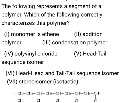 which of the following polymer