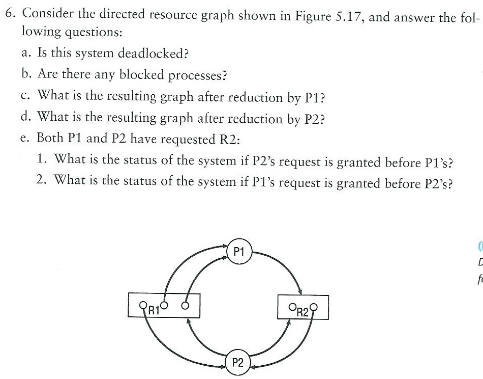 6 consider the directed resource graph shown in figure 517 and answer ...