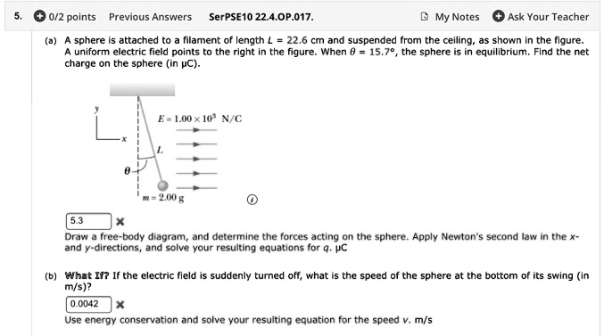 SOLVED: Text: 0/2 points Previous Answers SerPSE1O 22.4.OP.017. My ...