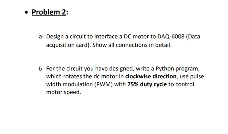 Solved Data: Question: When the DC motor is made to