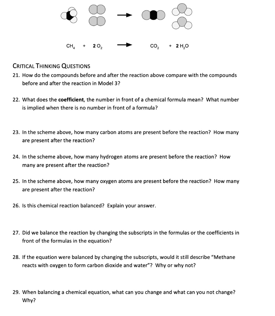 SOLVED: CHA 2 02 COz 2 HzO CRITICAL THINKING QUESTIONS 21 How do the ...