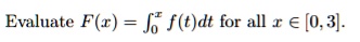 evaluate fx je f tdt for all 03 36766
