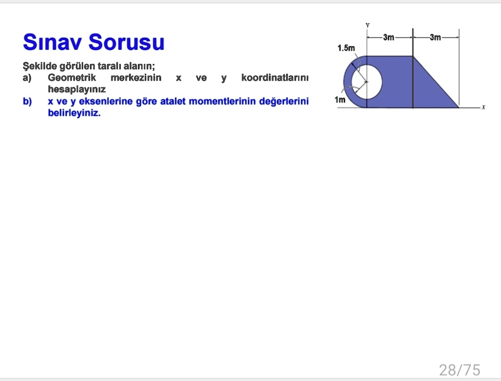 snav sorusu sekilde gorulen taral alann a geometrik merkezinin x ve y koordinatlarn hesaplaynz b x ve y eksenlerine gore atalet momentlerinin degerlerini belirleyiniz 03514
