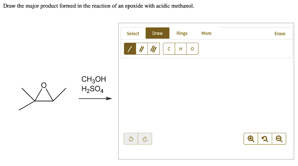 draw the major product formed in the reaction of an epoxide with acidic ...