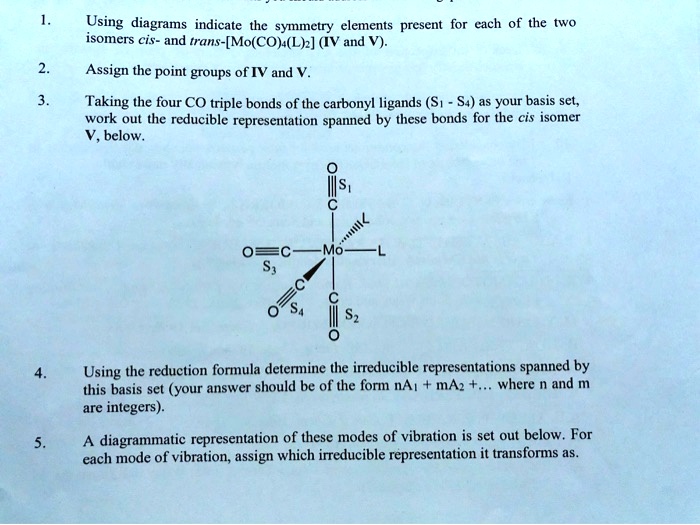 SOLVED: Using Diagrams Indicate The Symmetry Elements Present For Each ...