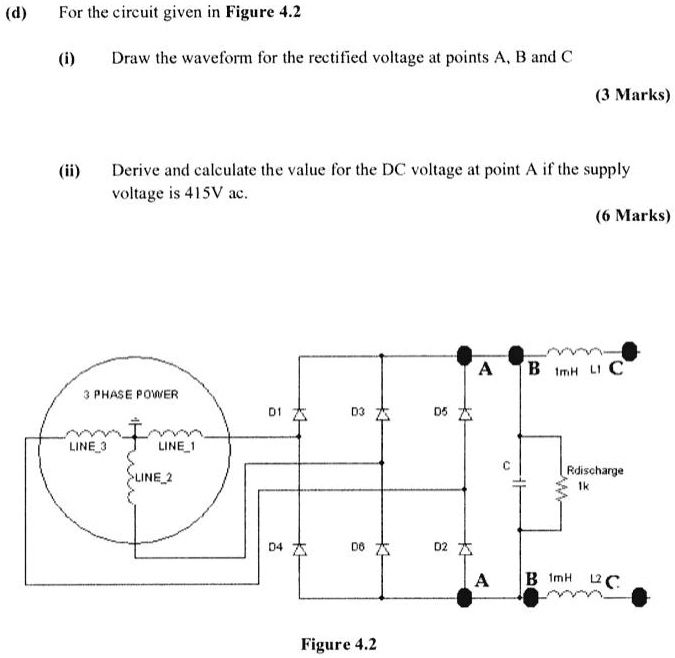 SOLVED For the circuit given in Figure 4.2, Draw the waveform for the