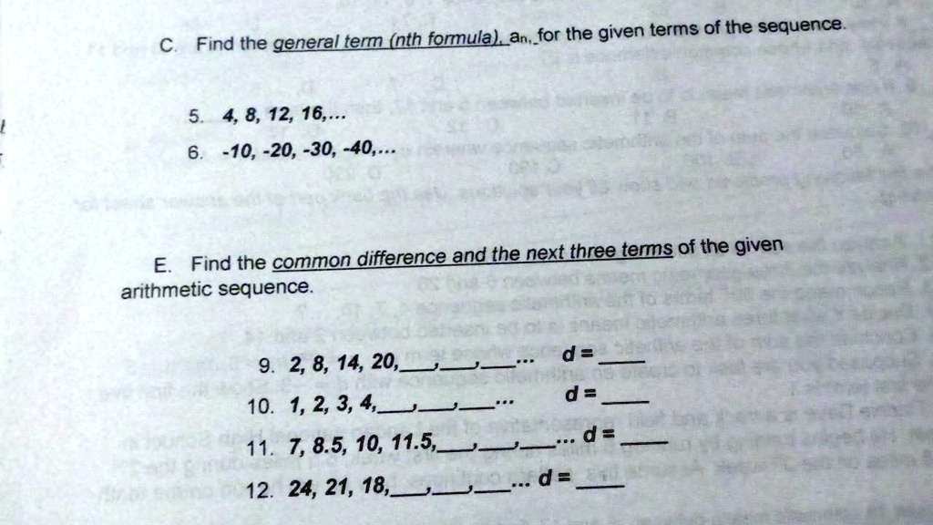 What is the common difference in this number sequence 4 8 12 16?