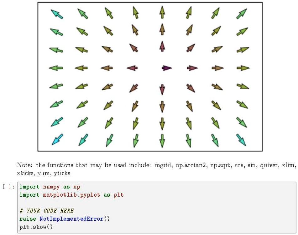 SOLVED: Texts: In Python, complete the code below to create an image ...