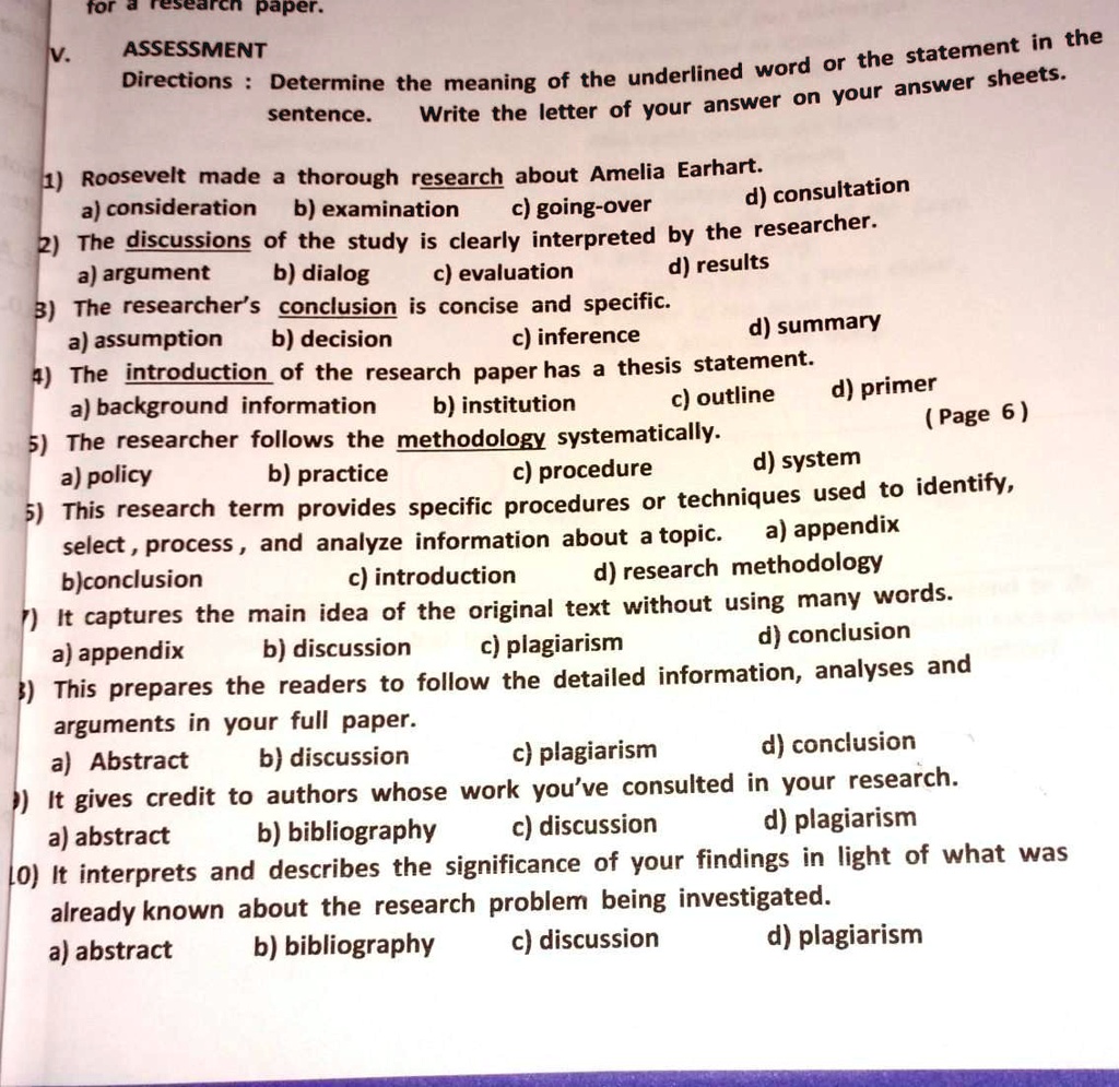 Underline Answer SOLVED: Determine the meaning of the underlined word or the statement ...