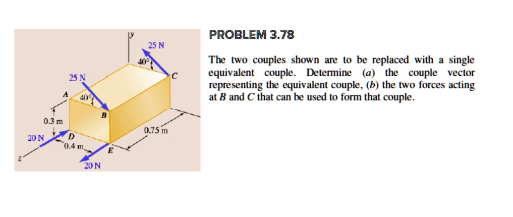 Problem 378 25n 40 The Two Couples Shown Are To Be Replaced With A ...