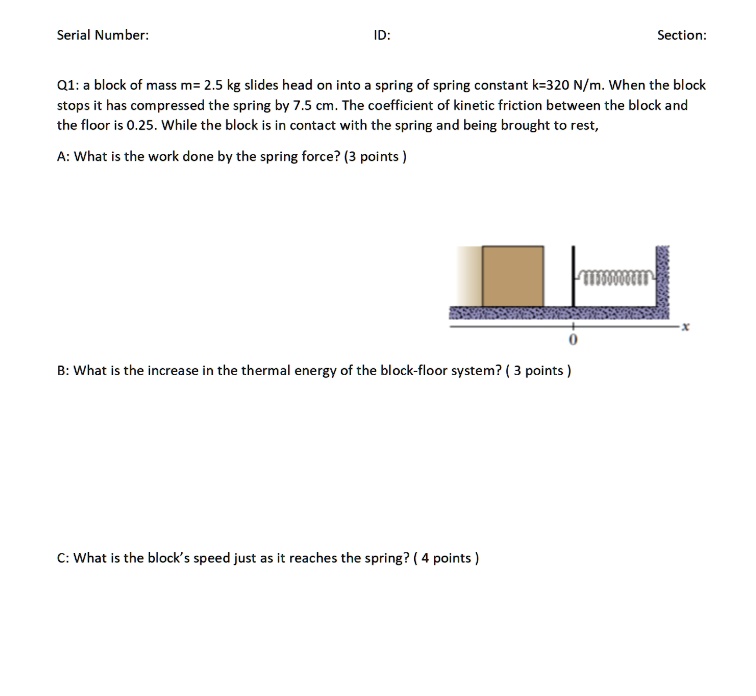 SOLVED: Problem 4: In 8-53, A Block Of Mass M 25 Kg Slides, 43% OFF