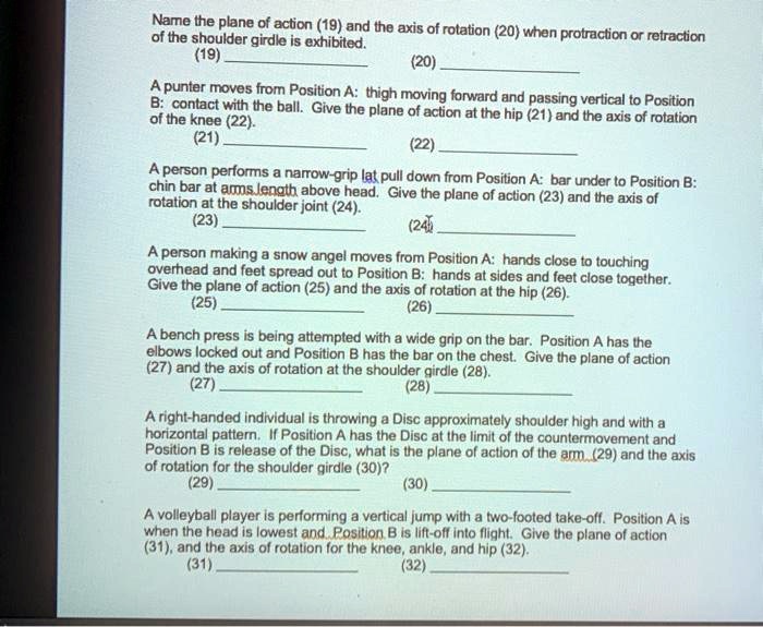 Name the plane of action (19) and the axis of rotation (20) when ...