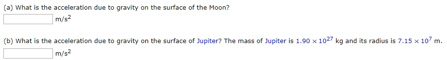 what is the acceleration due to gravity on the surface of the moon ms2 ...