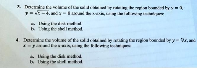 determine the volume of the solid obtained by rotating the region ...