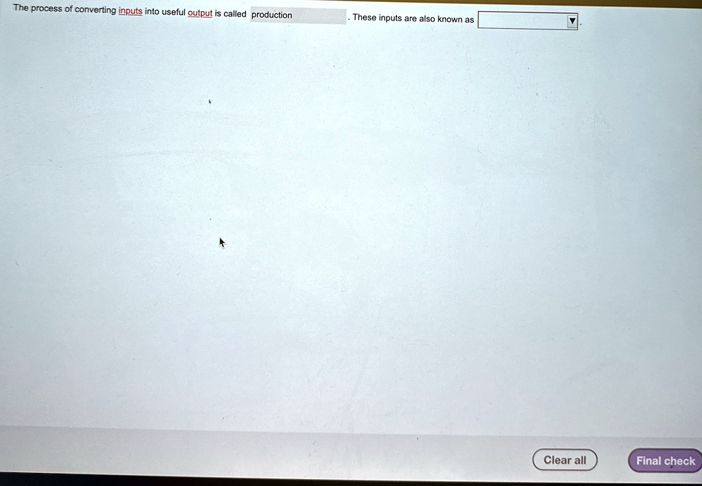 the process of converting inputs into useful output is called ...