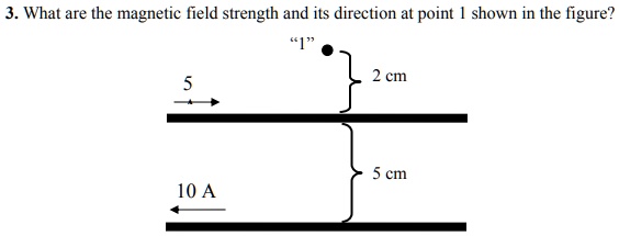 SOLVED: 3. What are the magnetic field strength and its direction at ...