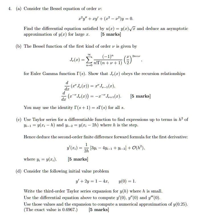 SOLVED: Consider the Bessel equation of order v: ry