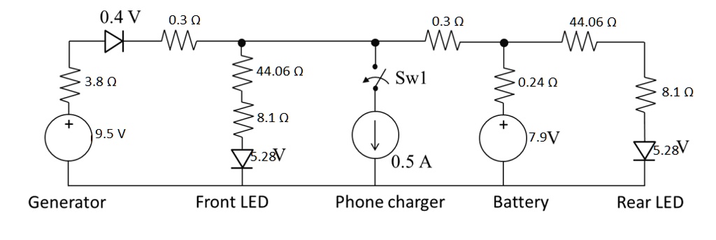 SOLVED: The phone charger is disconnected (switch Sw1 is open). Using a ...