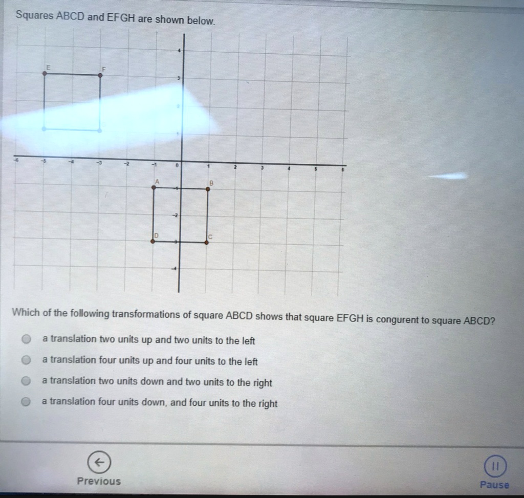 Solved Please Help Me With The Multiple Choice Question At The Top Squares Abcd And Efgh Are 1715