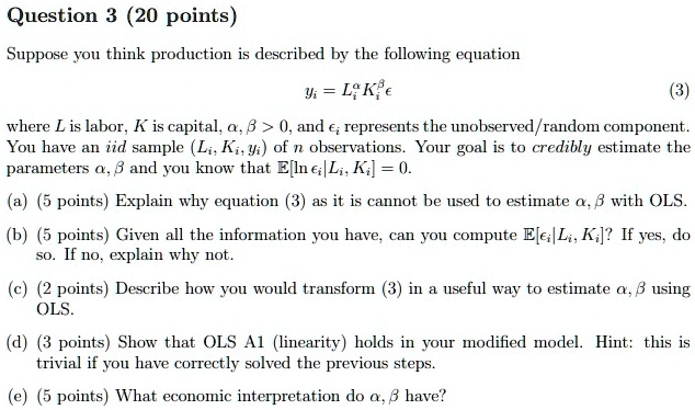 Solved Questions – 3 (20 points) a) You have the following