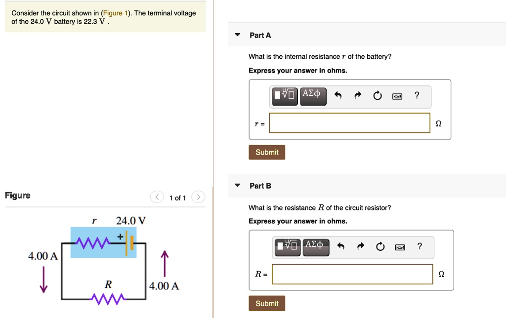 SOLVED Consider the circuit shown in Figure 1. The terminal voltage of
