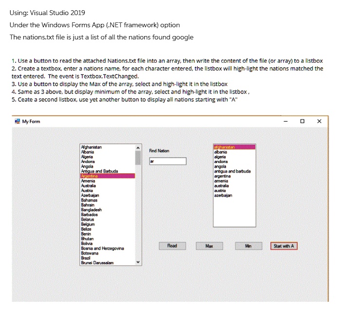 Using Visual Studio 2019 Under the Windows Forms App (.NET framework ...