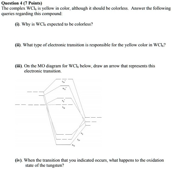 Wcl6 Geometry question points the complex wcl is yellow in color although it should ...