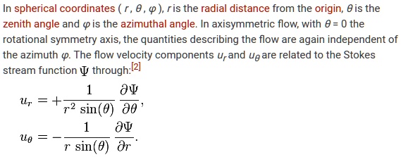 Azamourth Stream Prove the Stokes stream function for axisymmetric and incompressible ...
