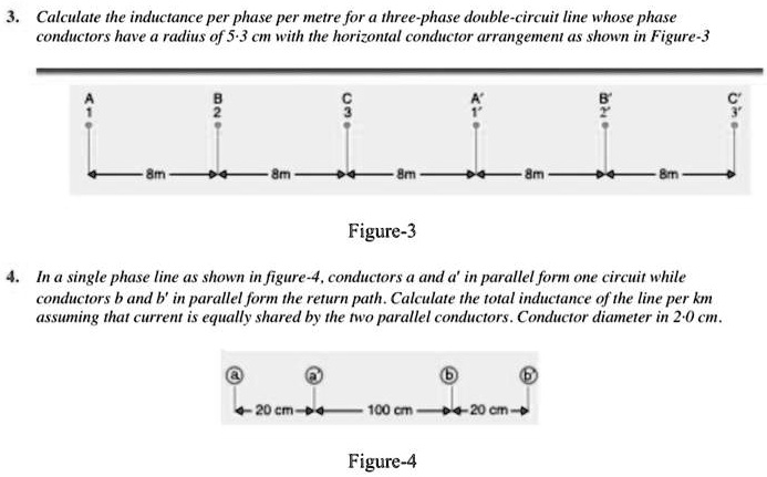 Solved 3 Calculate The Inductance Per Phase Per Metre For A Three Phase Double Circuit Line 2246