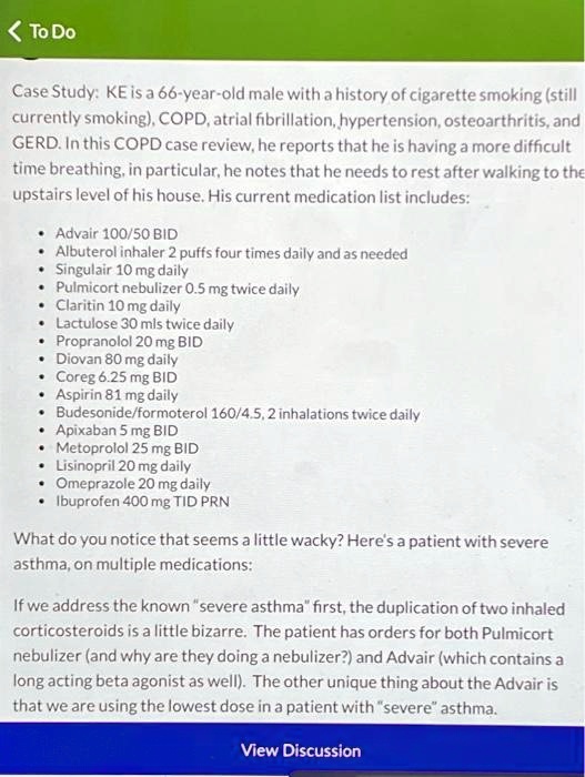 SOLVED Case Study KE is a 66yearold male with a history of