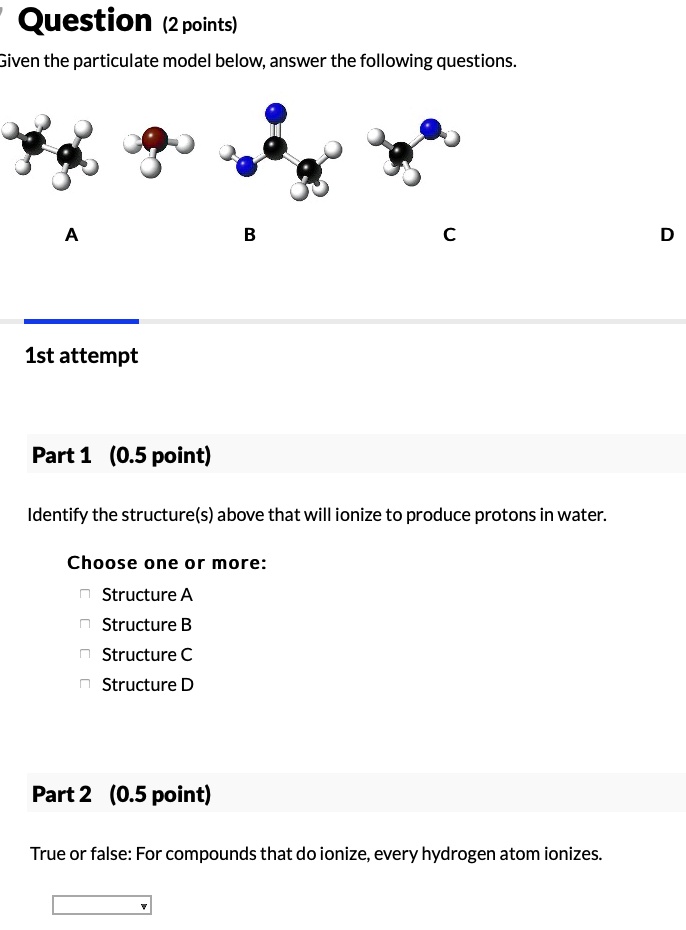 SOLVED: Question (2 points) Given the particulate model below, answer ...