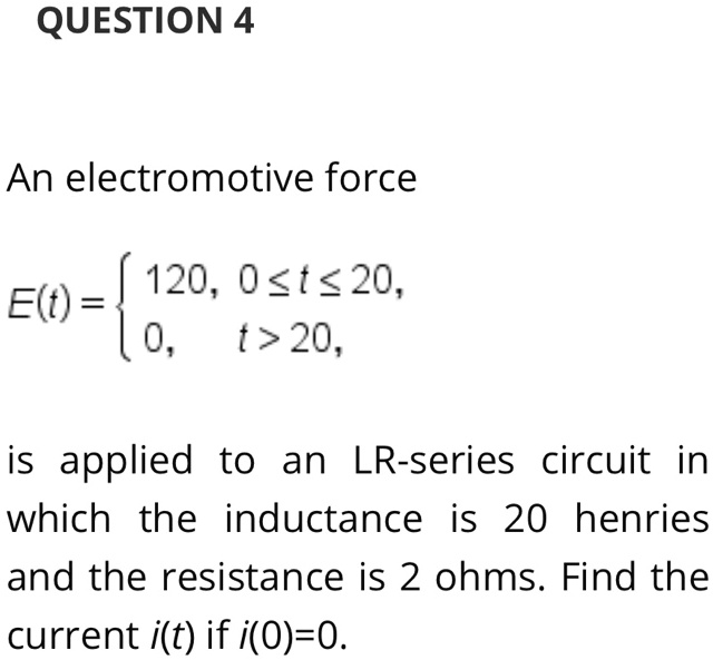 An electromotive force 120, 0