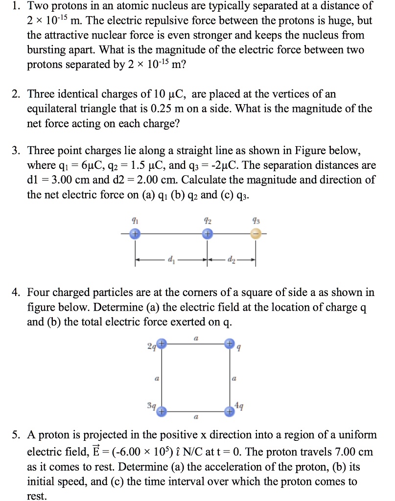 SOLVEDTwo protons in an atomic nucleus are typically separated at a