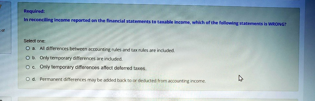 solved-required-reconciling-income-reported-on-the-financial