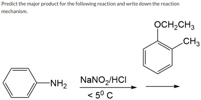 Solved: Predict The Major Product For The Following Reaction And Write 