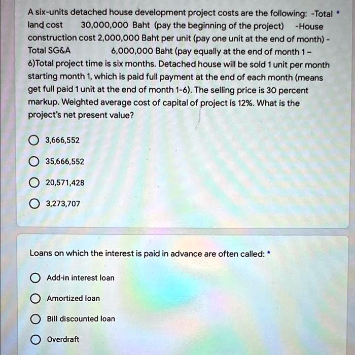 solved-a-six-unit-detached-house-development-project-costs-are-as