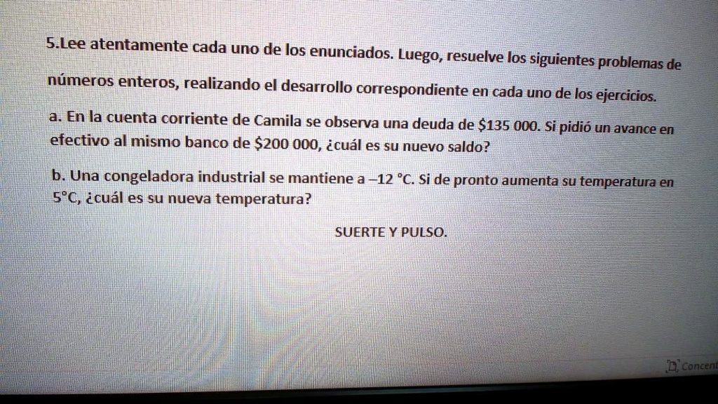 SOLVED: Lee Atentamente Cada Uno De Los Enunciados Luego Resuelve Los ...