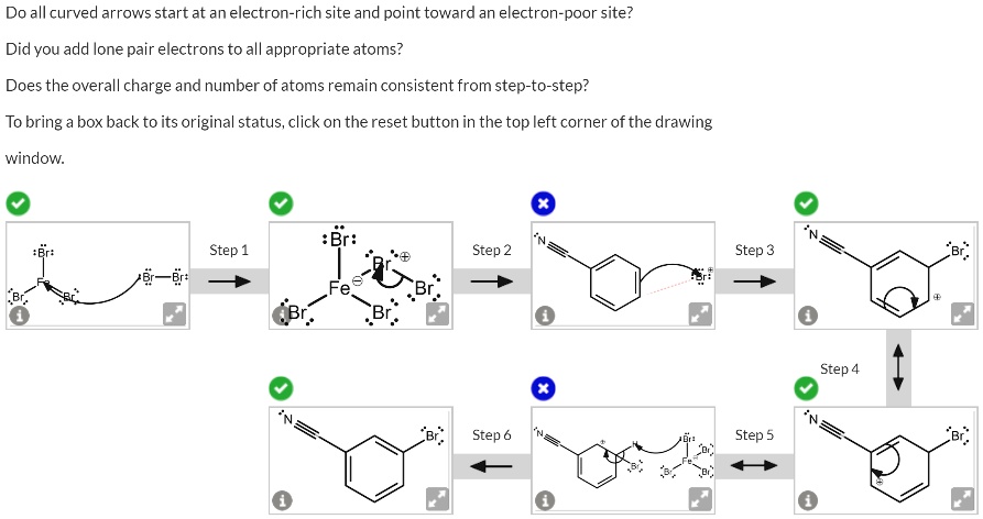 SOLVED: Draw the curved arrows to show the formation of the bromine ...