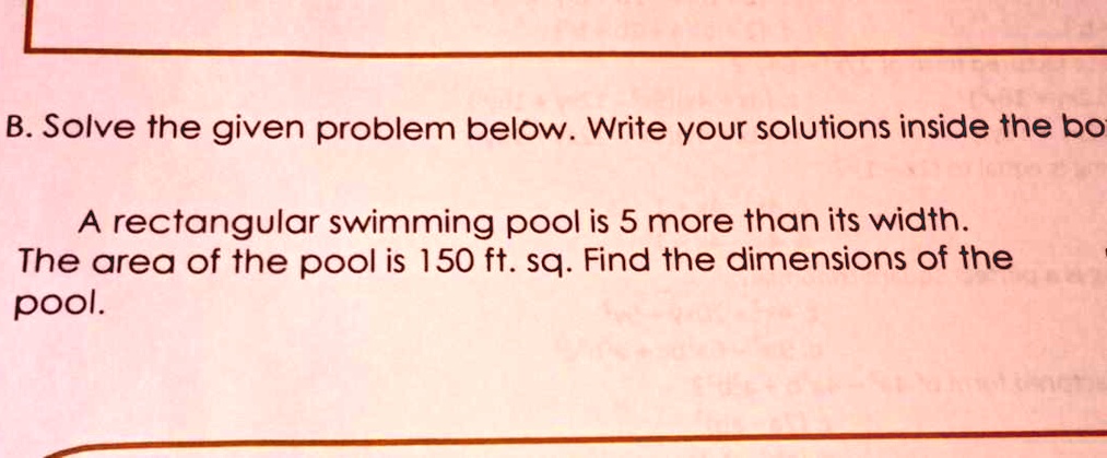 B. Solve the given problem below. Write your solutions inside the bo A ...