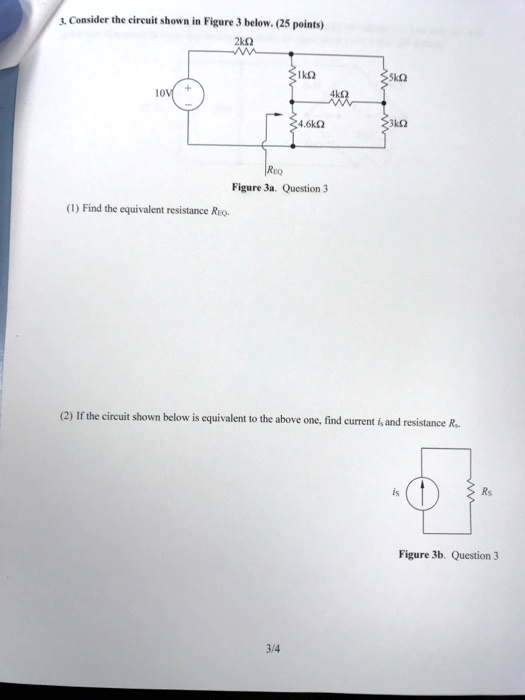 3. Consider the circuit shown in Figure 3 below. (25 points) 10V + (1 ...