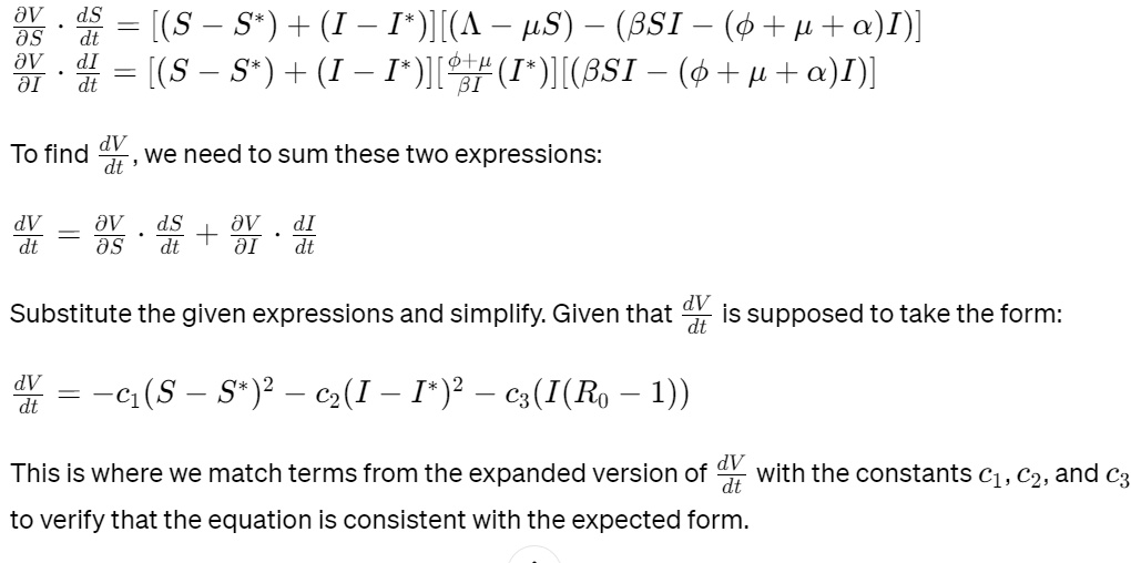 delvdelsdsdts si ilambda mu s beta si phi mu alpha i delvdelididts si iphi mu beta iibeta si phi mu alpha i find dvdt by showing the sum these two expressions dvdtdelvdelsdsdtdelvdelididt su 43252