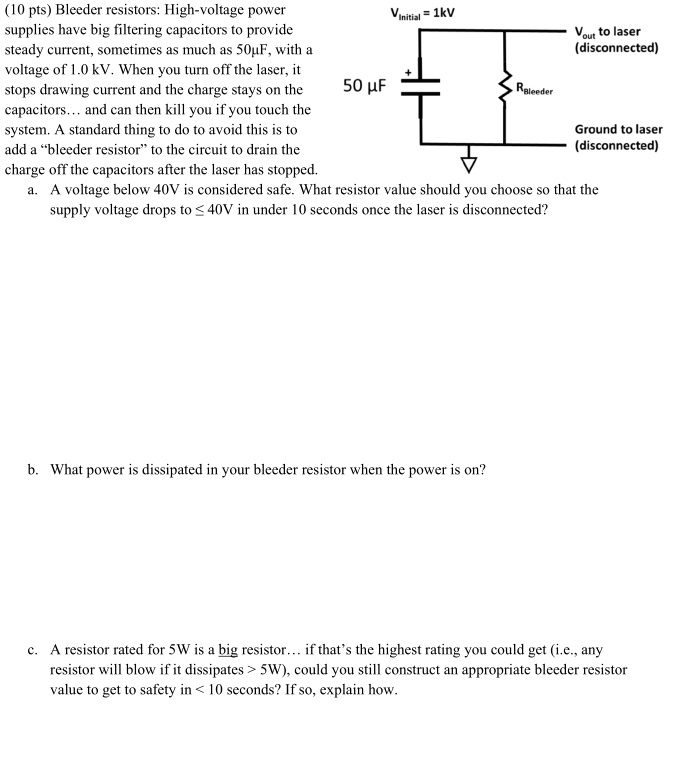 VIDEO solution Bleeder resistors Highvoltage power supplies have big