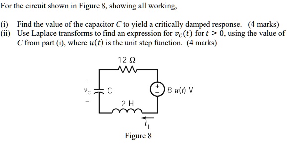 SOLVED: For the circuit shown in Figure 8, find the value of the ...