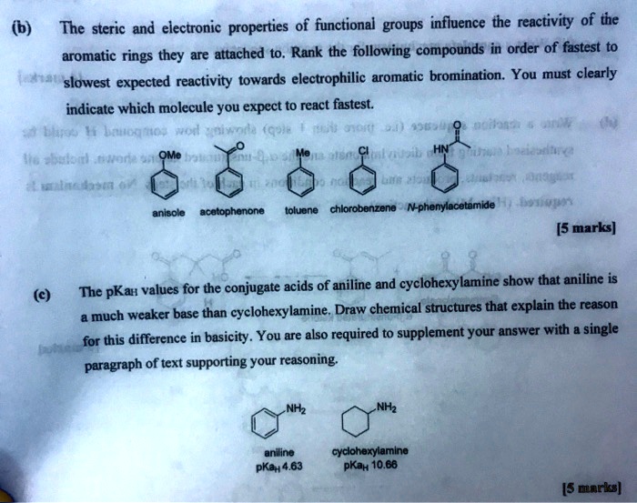 SOLVED: (6) The steric and electronic properties of functional groups ...